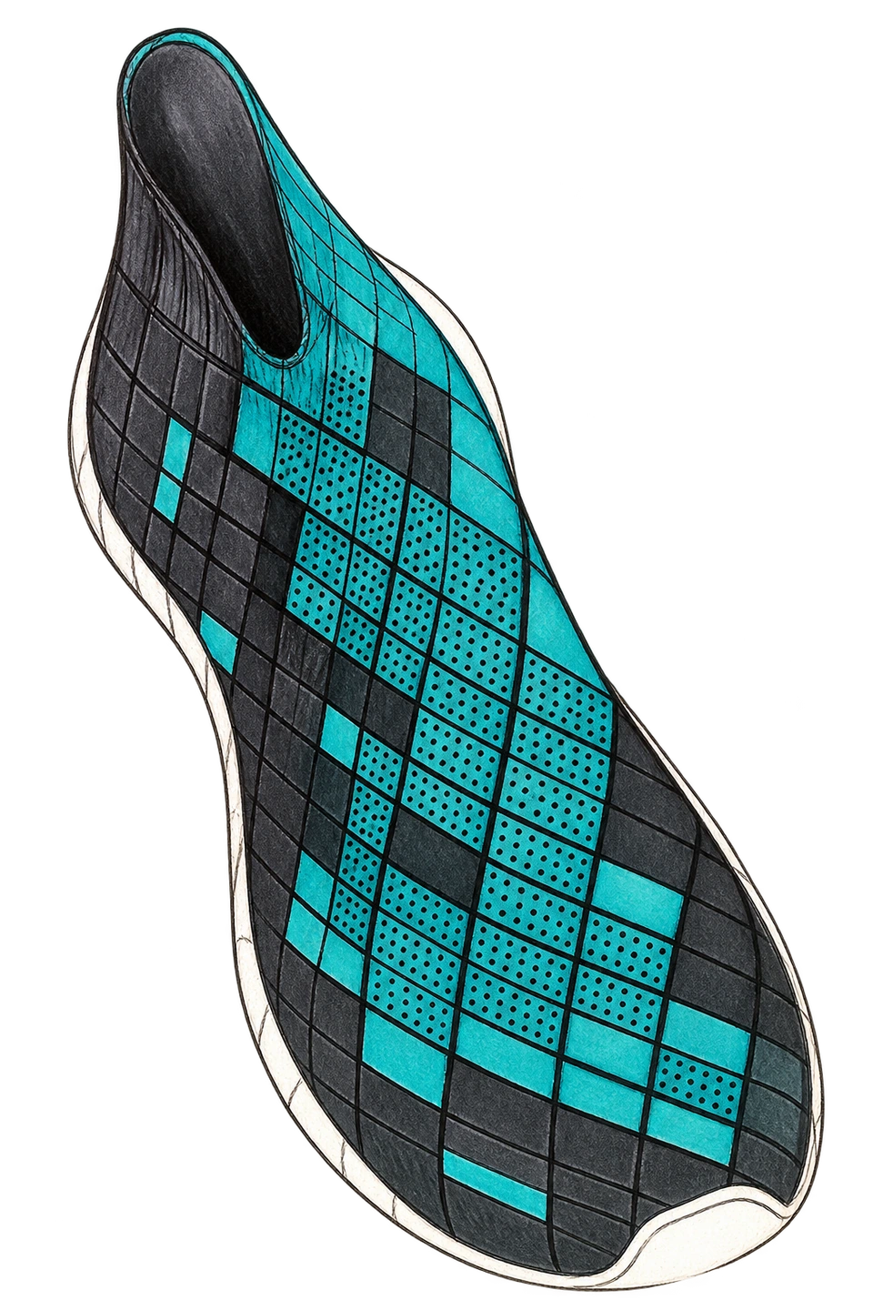 Cyan grid and fit-zone study