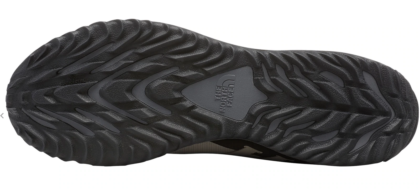 Black Escape Trail FUTURELIGHT outsole with branching traction lugs.