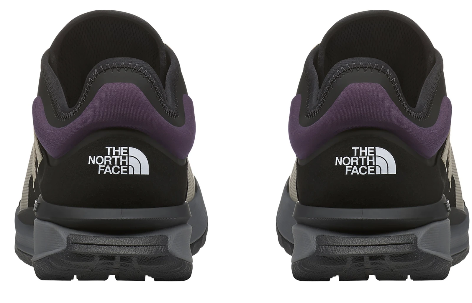 Rear view of the Escape Trail FUTURELIGHT pair, with purple collars.