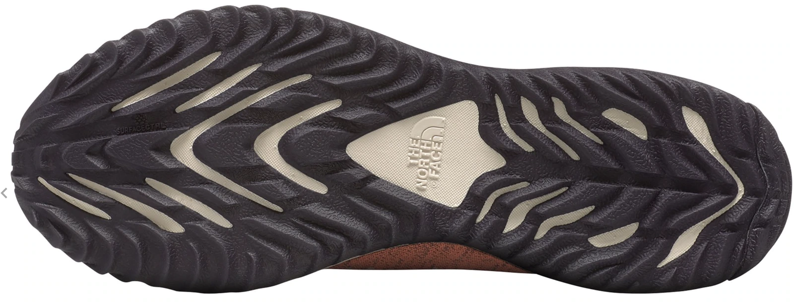 Escape Trail Knit outsole with black and cream traction zones.