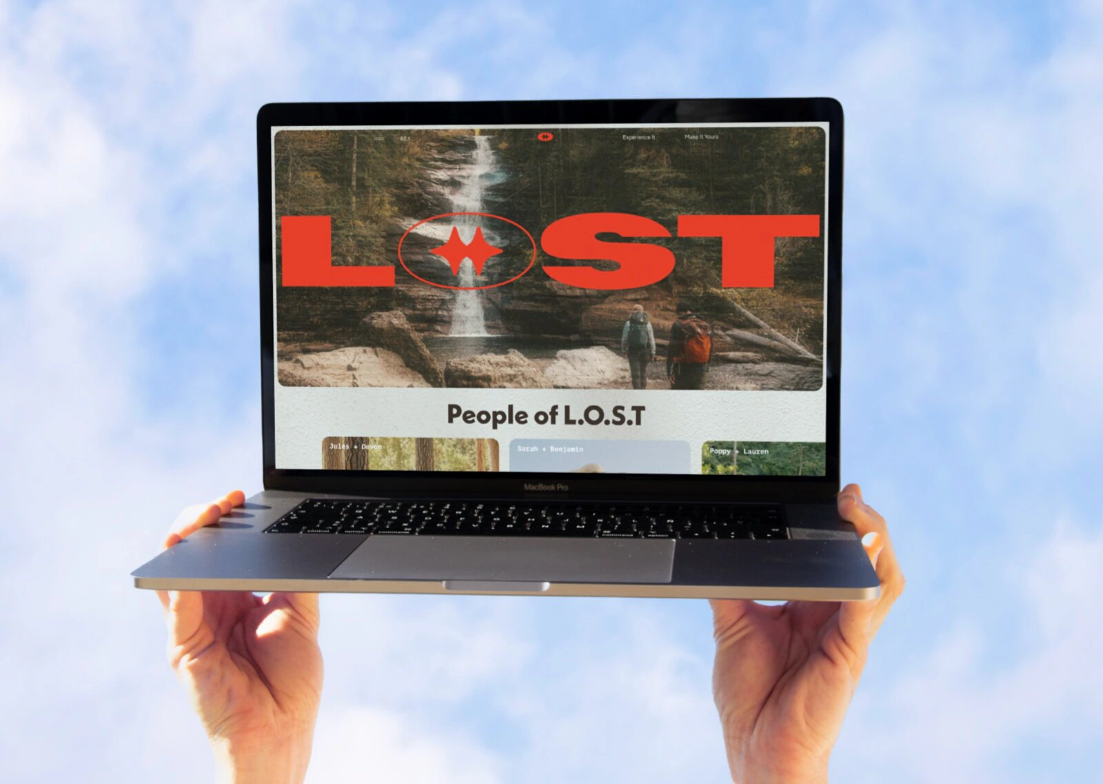 Laptop showing the L.O.S.T. owner-community website.
