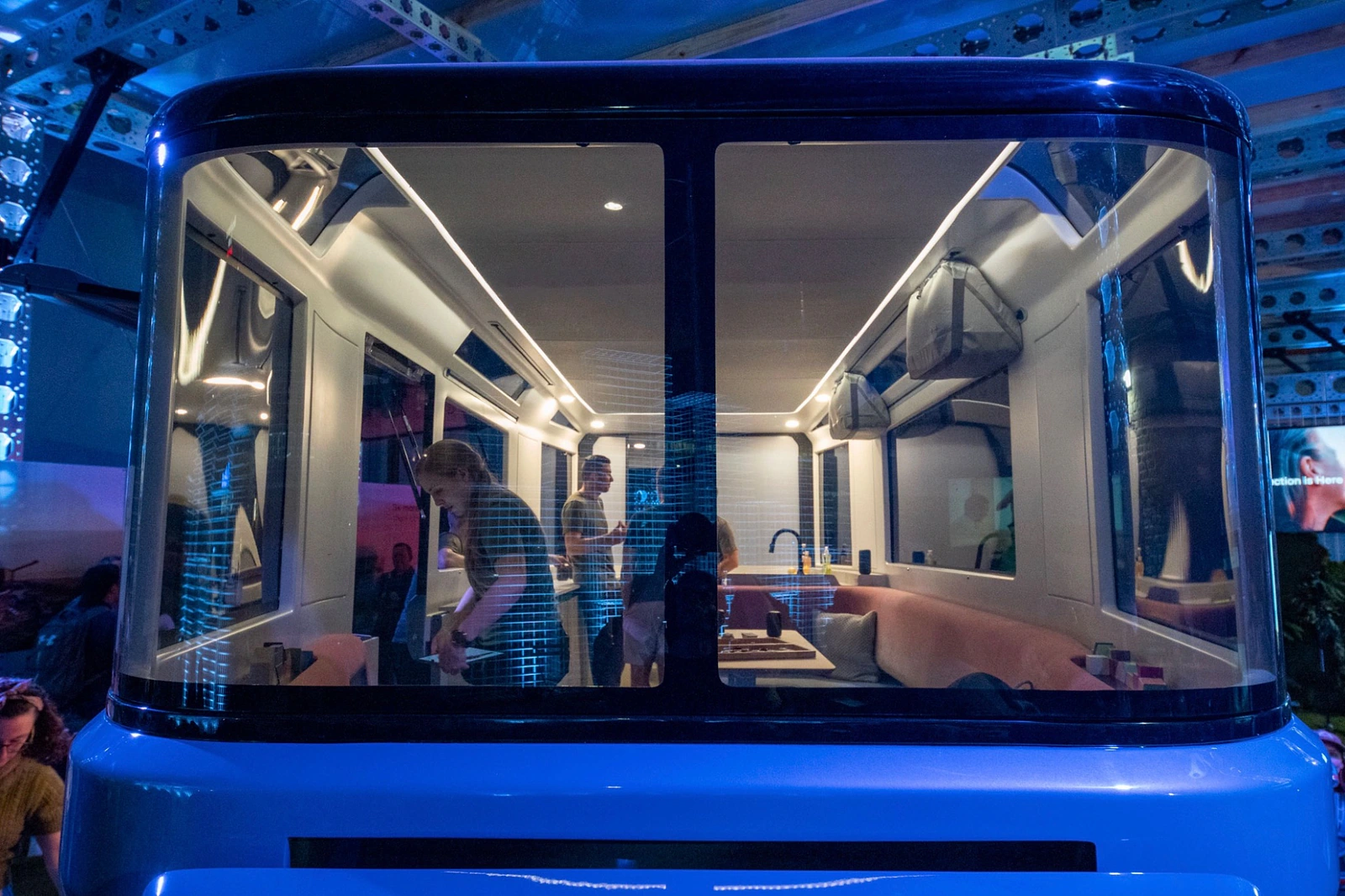 Front glass view into the Lightship L1 prototype at the SXSW 2023 launch environment.
