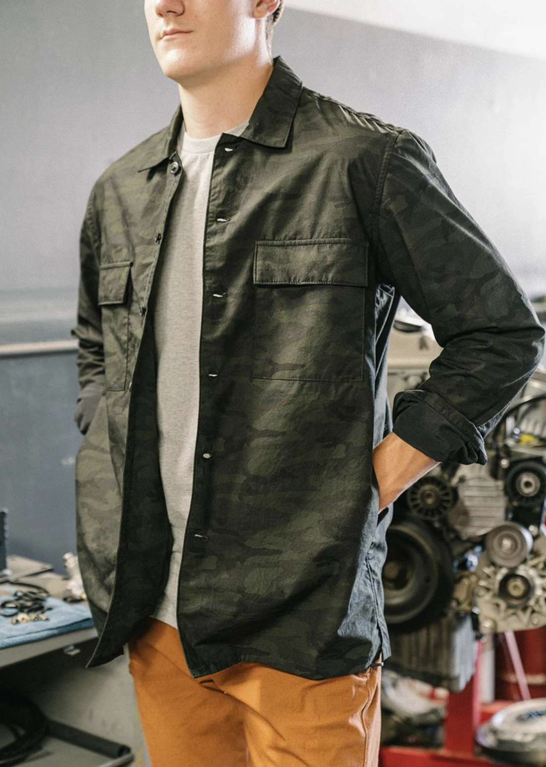 Overshirt: Layering and material