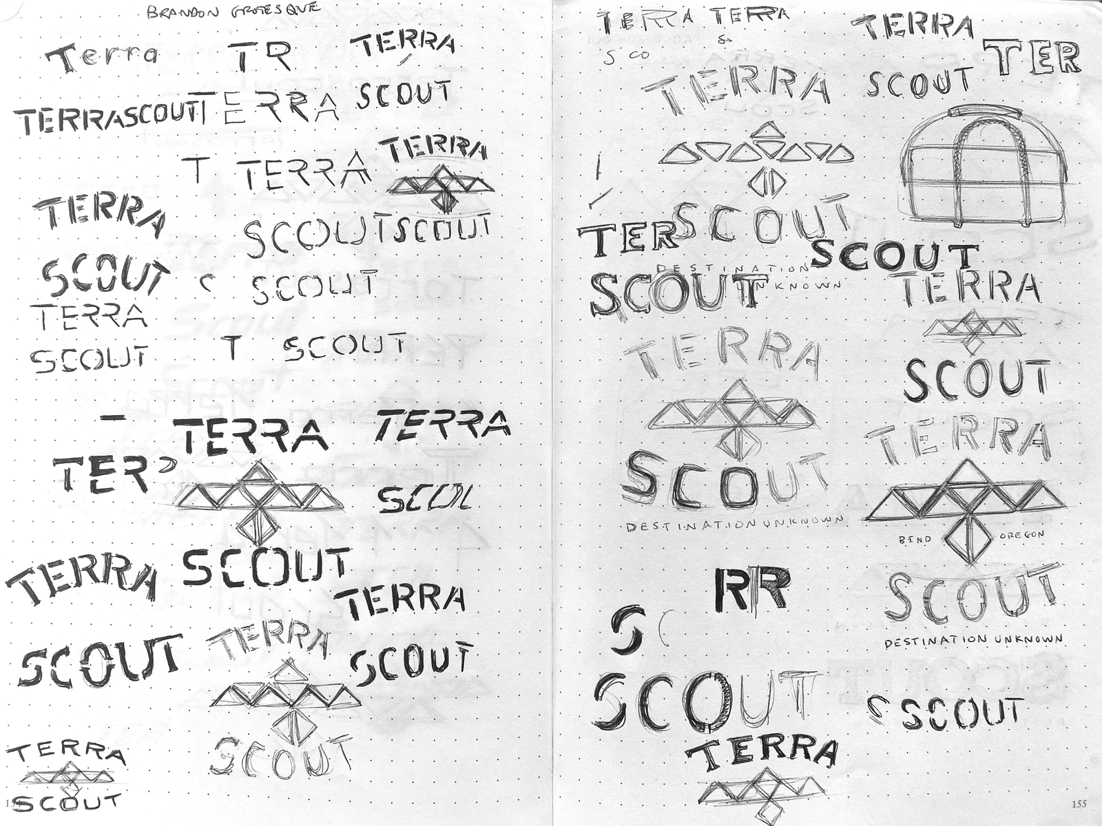 Sketchbook: Lettering and wordmark studies